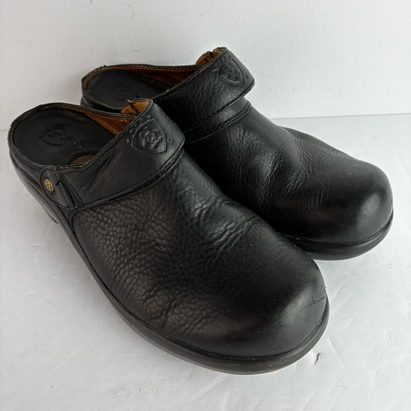 Ariat Shoes - Ariat Black Leather Wedges Mules
